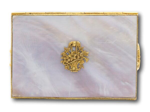 Lid of the French Empire Mother of Pearl & Ormolu Box