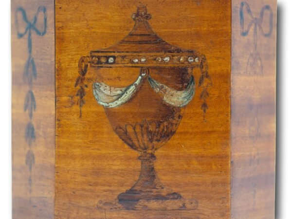 Close up of the urn on the side