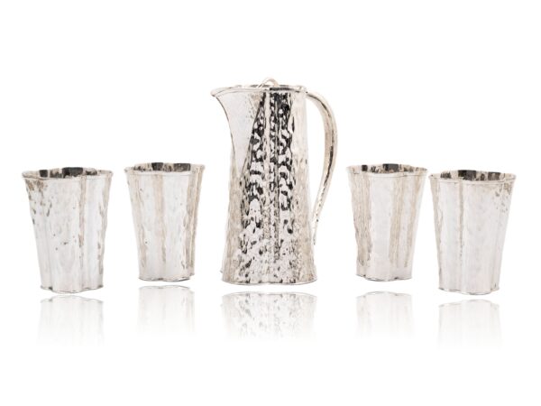 Overview of the Art Nouveau Silver Drink Set Hukin & Heath