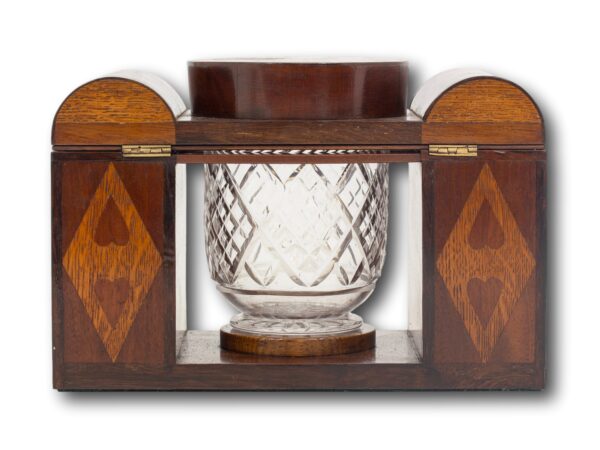 Rear Profile of the Marquetry Tea Caddy