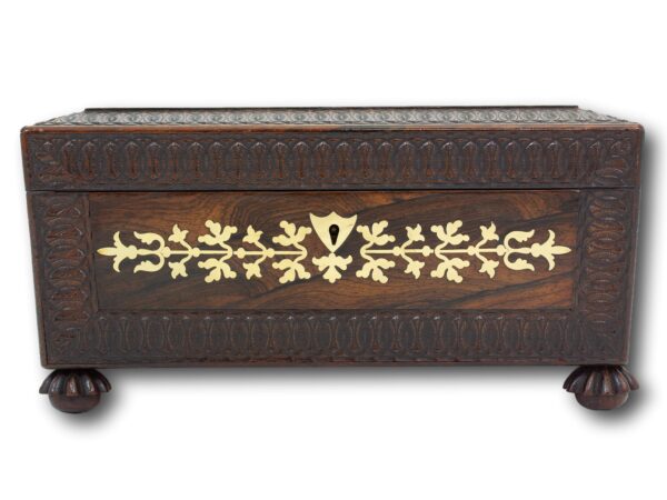 Front of the Rosewood sewing box