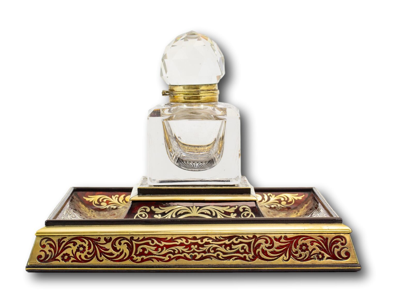 Oversized English Boulle Inkstand