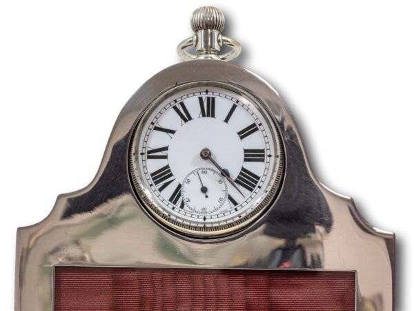 Close up of the Pocketwatch Mounted in the Silver