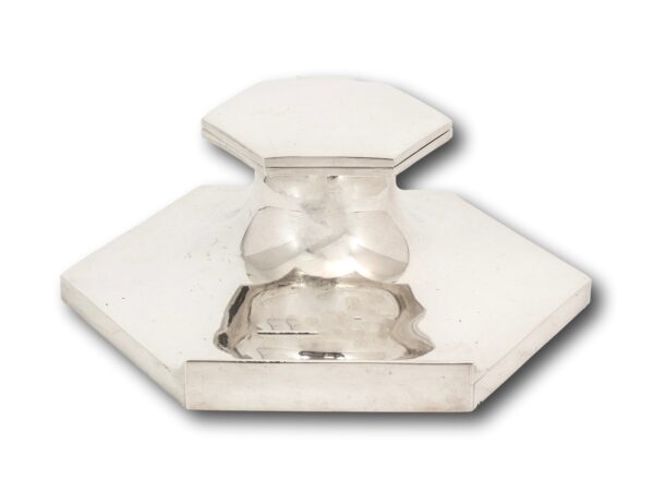 Overview of the Art Deco Silver Inkwell