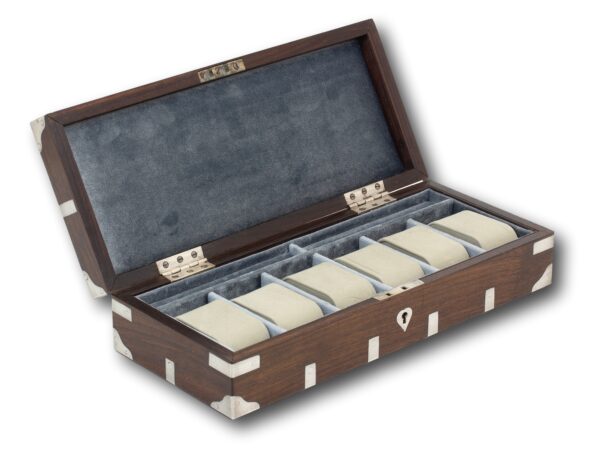 Anglo Indian Watch Box with watch cushions inserted