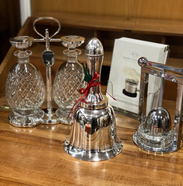 Asprey Art Deco Joy Bell Cocktail Shaker in a decorative setting