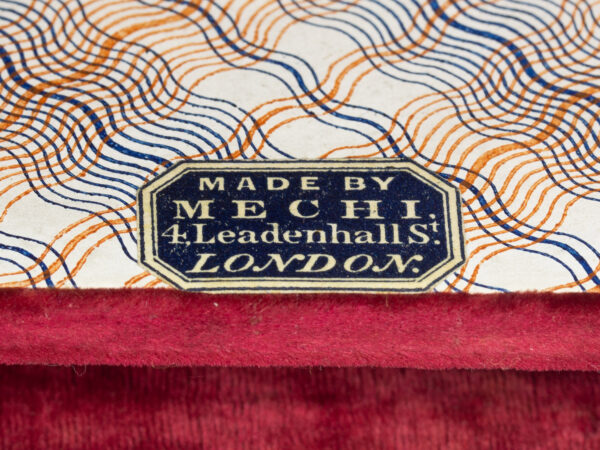 Close up of the Mechi makers label
