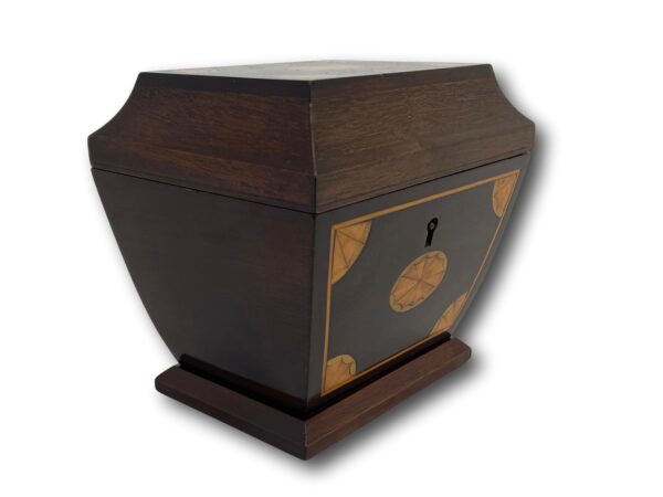 Front overview of the Edwardian Sarcophagus Tea Caddy