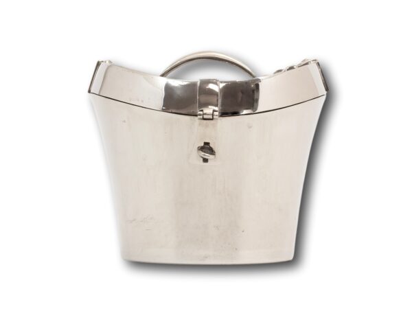 Front of the Novelty Silver Plate Hat Box Ice Bucket