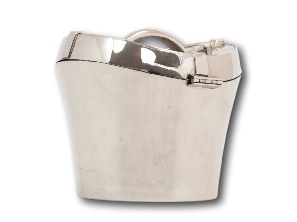 Rear Overview of the Novelty Silver Plate Hat Box Ice Bucket