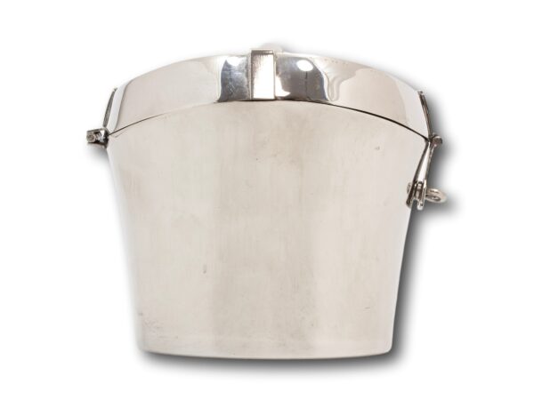 Side of the Novelty Silver Plate Hat Box Ice Bucket