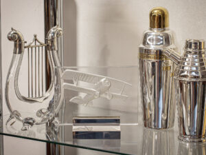 Rene Lalique plaque in a decorative setting