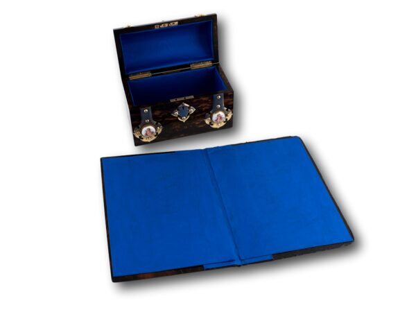 Overview of the Stationary Box and blotter folder together open to see the contents