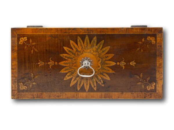 Top of the George II Harewood Inlaid Tea Chest