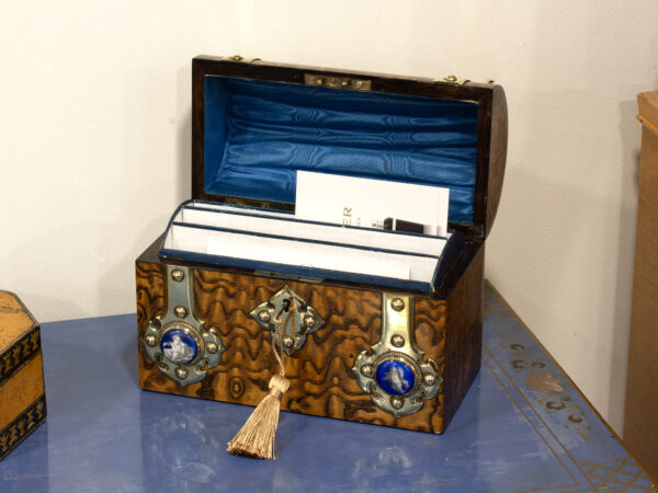 Overview of the Hungarian Ash Stationery Box in a decorative setting