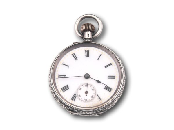 Overview of the silver pocket watch