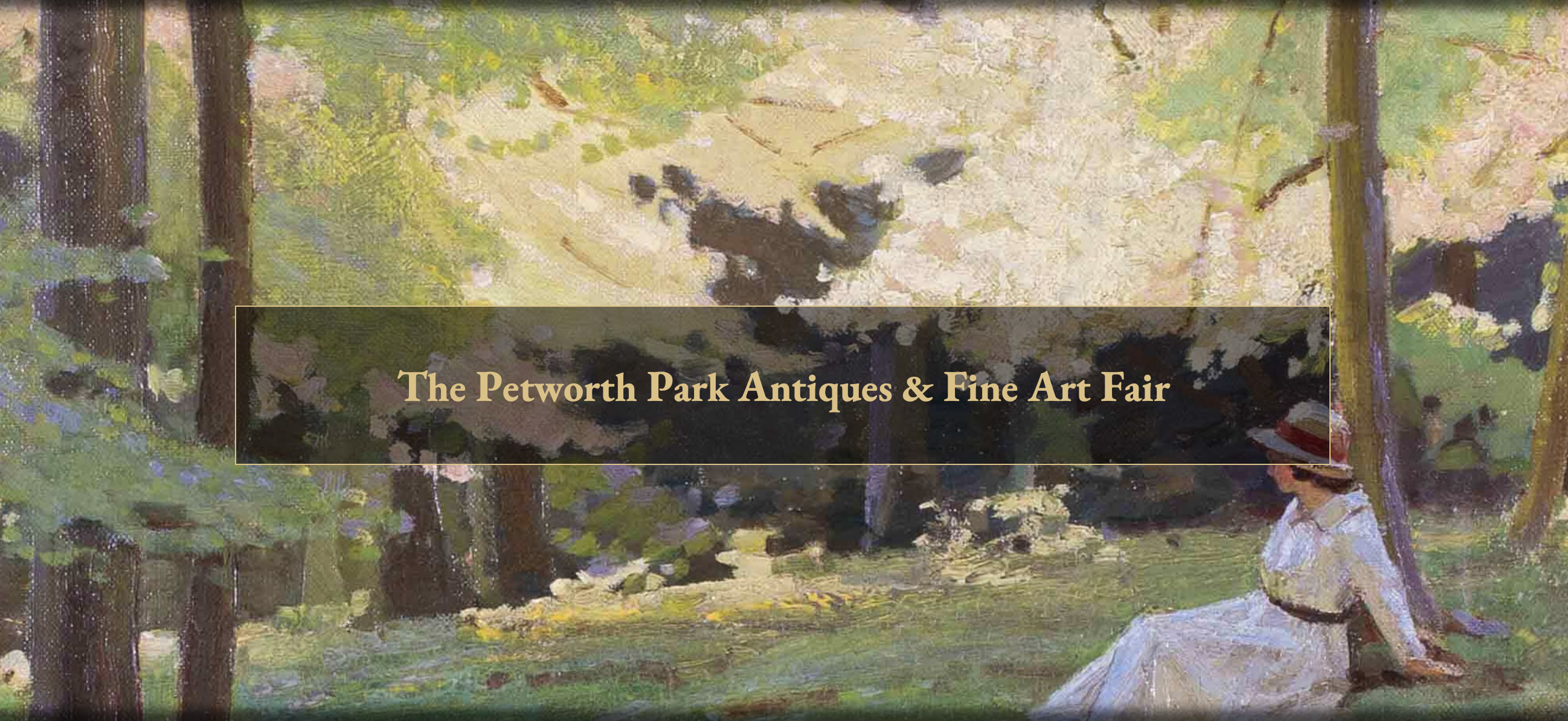 View of the Petowrth Park antiques and art fair logo