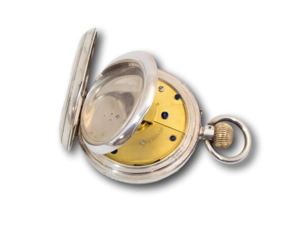 Rear of the removable sterling silver pocket watch