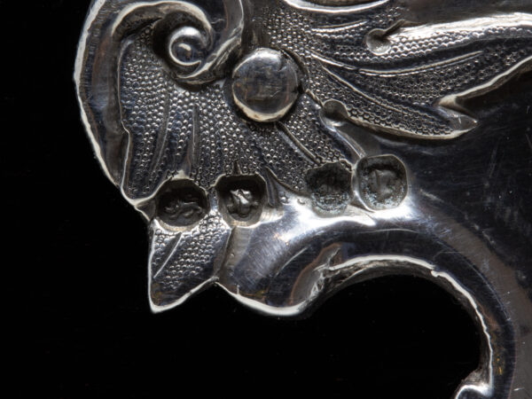 Close up of the Sterling Silver hallmarked london