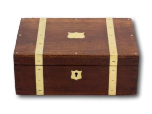 Overview of the Antique Brass Bound Jewellery Box