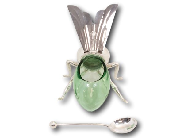 Rear overview of the Mappin Webb Honey Bee with the wings up and spoon removed