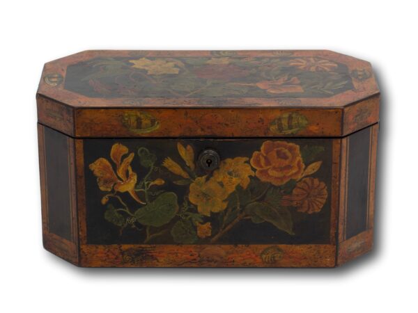 Overview of the painted tea caddy