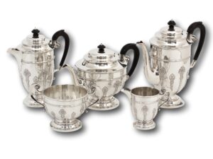 Overview of the Sterling Silver Tea Set