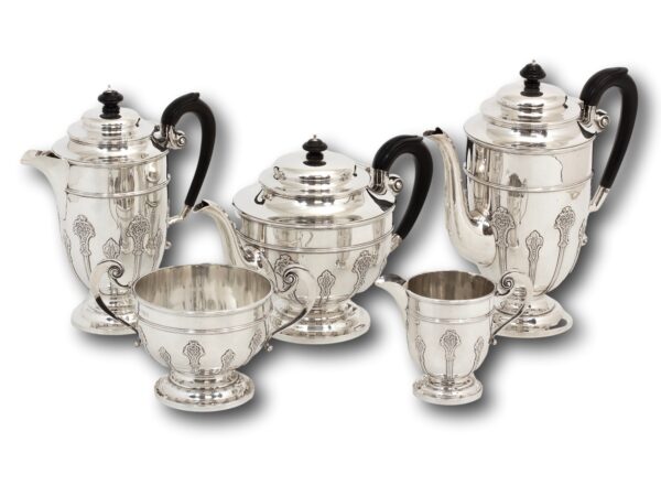 Overview of the Sterling Silver Tea Set