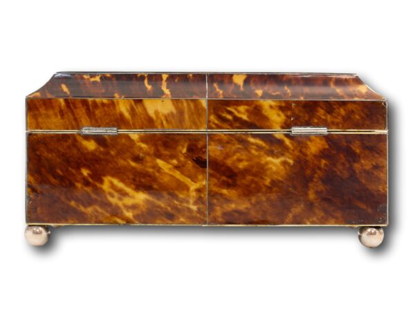 Rear of the Regency Tortoiseshell and Mother of Pearl Jewellery Box
