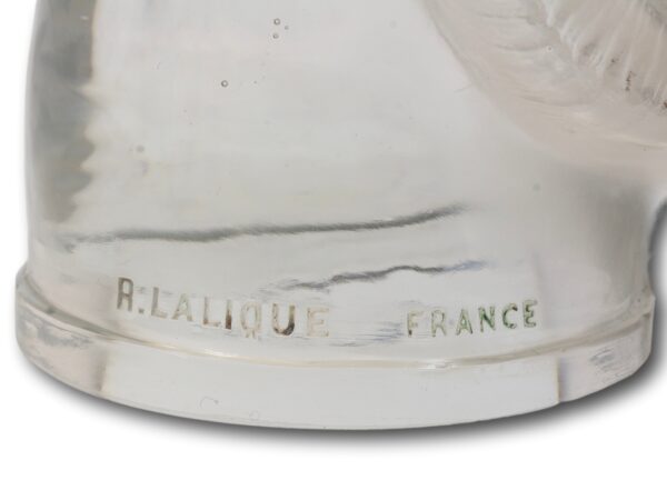 Close up of the R. Lalique France makers mark