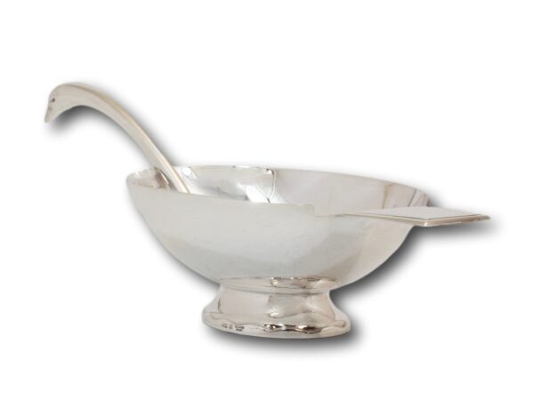 Rear overview christofle Swan Sauce Boat