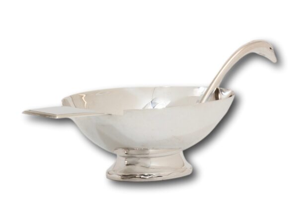 Rear overview christofle Swan Sauce Boat