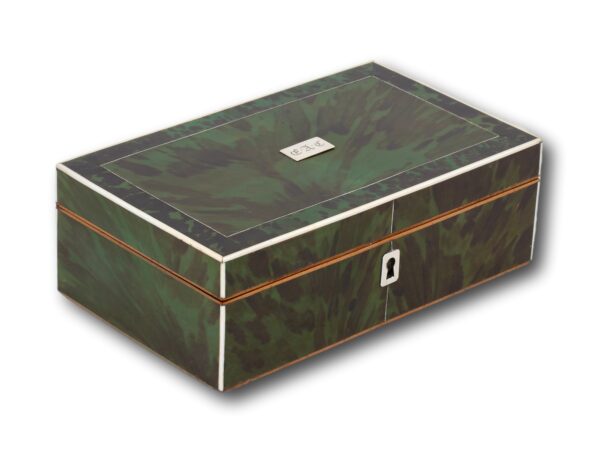 Front overview of the Green Tortoiseshell Work Box