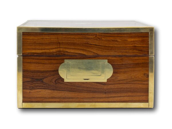 Side of the Antique Kingwood Jewellery Box by Lund