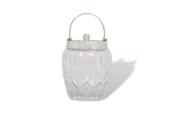 Front of the Asprey Silver and Glass Ice Bucket