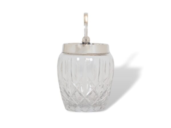 Side of the Asprey Silver and Glass Ice Bucket