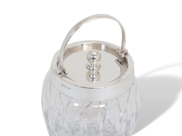 Top of the Asprey Silver and Glass Ice Bucket