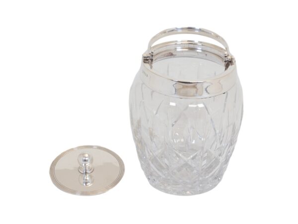 Asprey Silver and Glass Ice Bucket with the lid removed