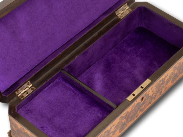 Close up of the interior of the Jewellery Box