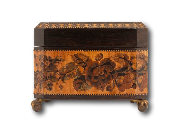 Side of the Tunbridge Ware Musical Jewellery Box