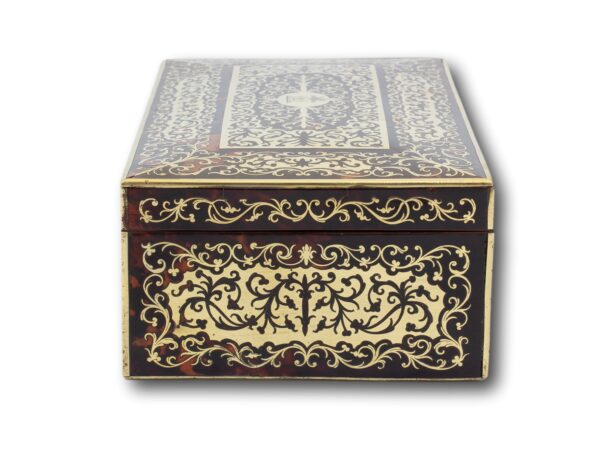 Side of the English Boulle Cigar Box