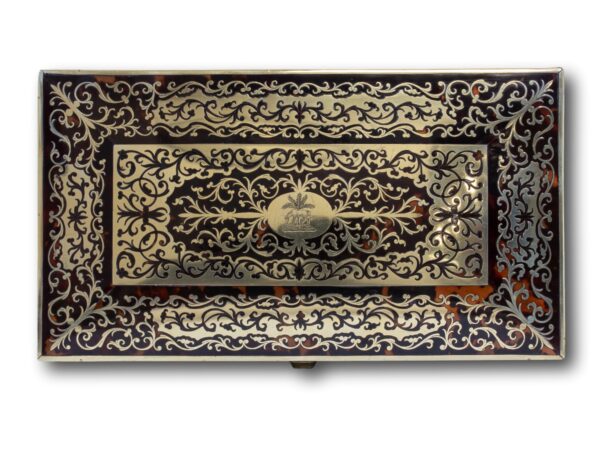 Lid of the English Boulle Cigar Box