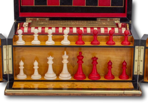 Close up of the central chess pieces