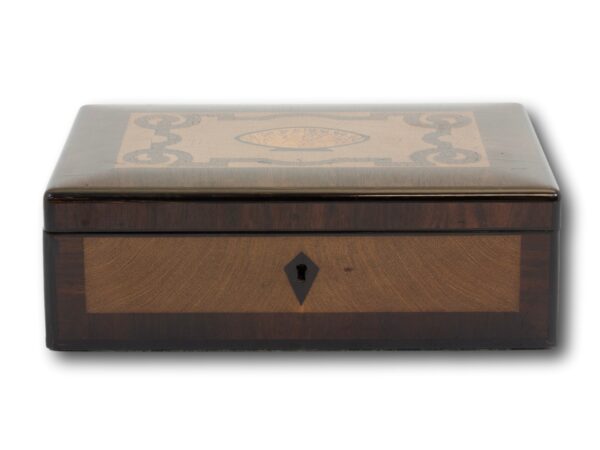 Front of the Continental Palm Coconut Wood Box