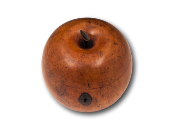 Top of the Antique Apple Fruit Tea Caddy