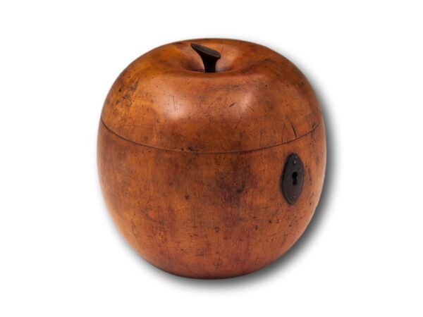 Front overview of the Antique Apple Fruit Tea Caddy