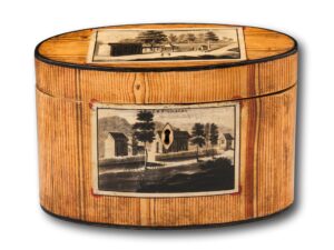 Front of the Antique Oval Spa Tea Caddy