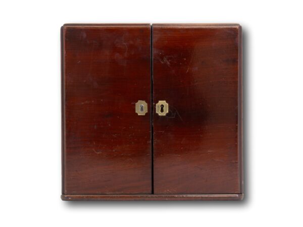 Front of the Mahogany Apothecary Cabinet