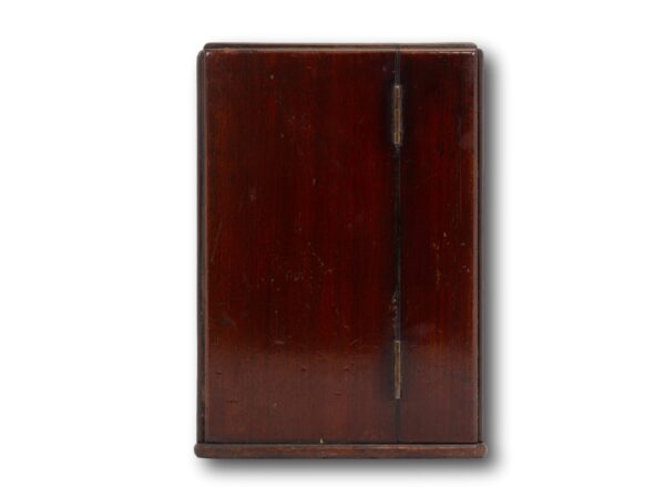 Side of the Mahogany Apothecary Cabinet