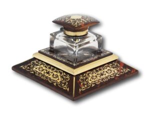 Overview of the English Boulle Inkwell by JC Vickery